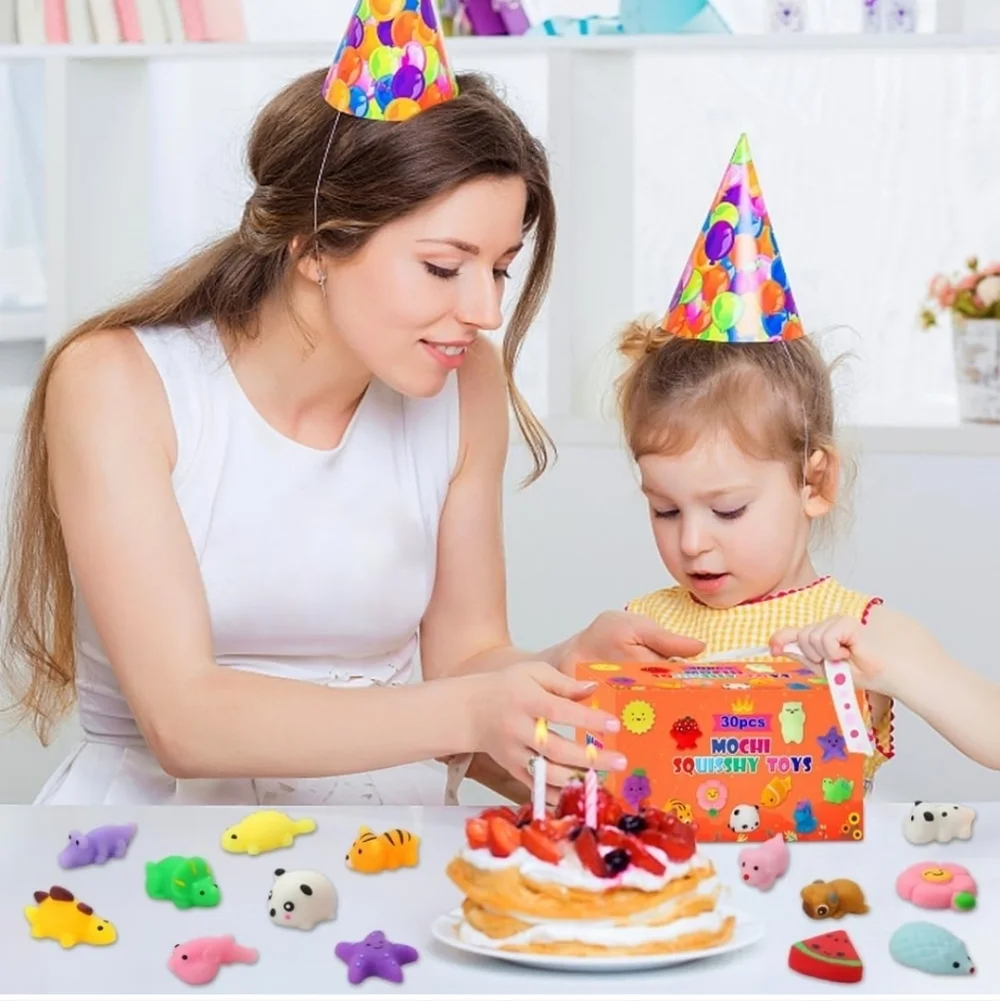 Squishy Toys Set - Multicolor 30 Pc